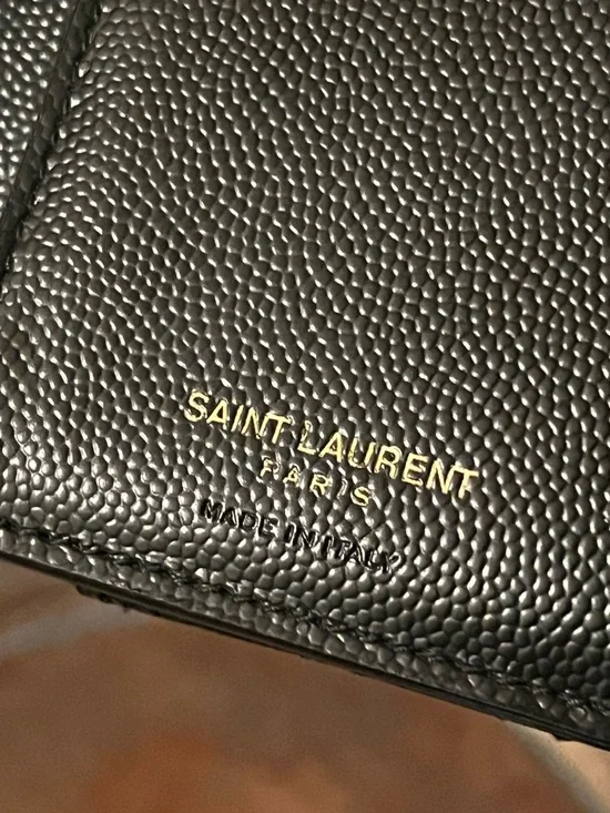 Authentic (YSL) Saint Laurent Mix Matelassé Monogram Short Wallet - Picture 7 of 14